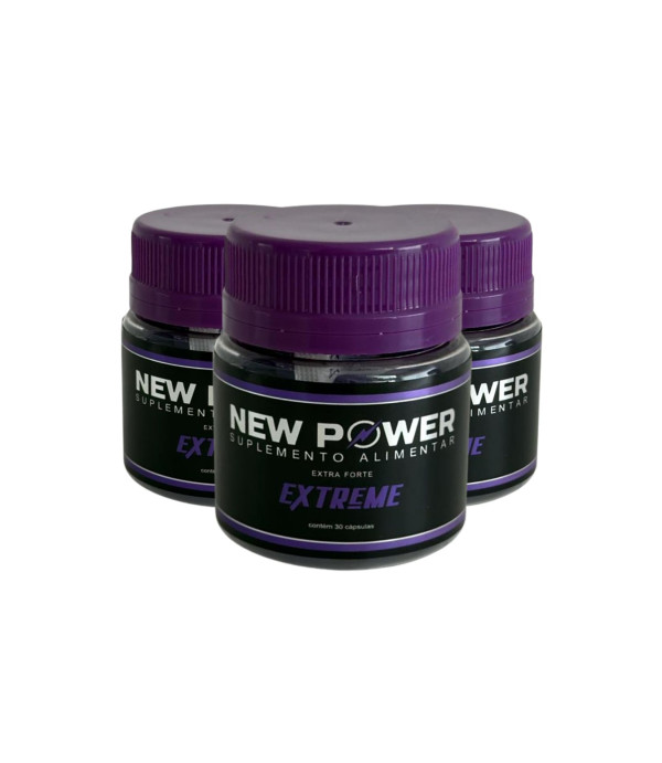 3 Kits para 90 dias de tratamento - 90 Cápsulas New Power Extreme